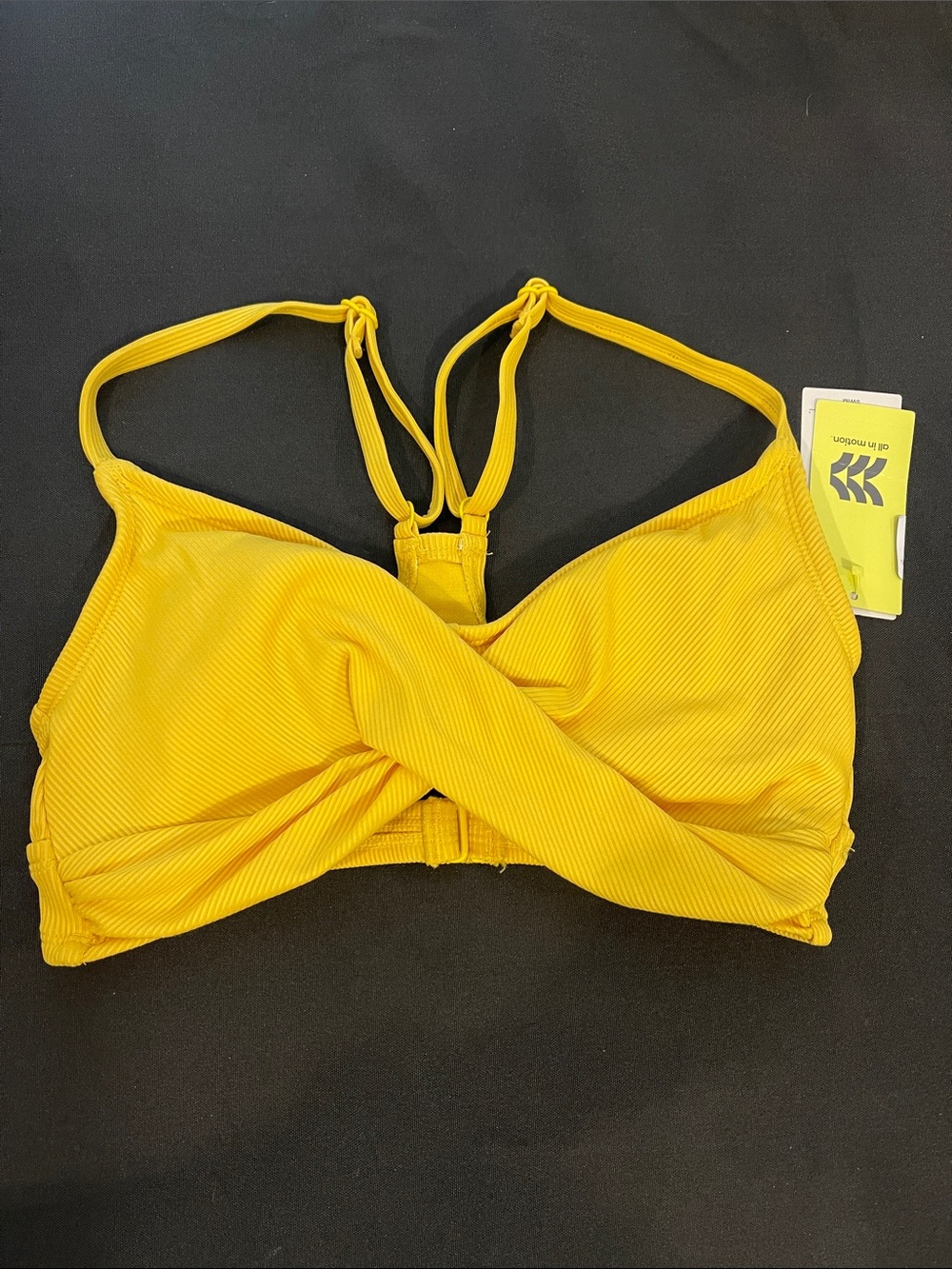 all in motion Yellow Twist-Front Bralette